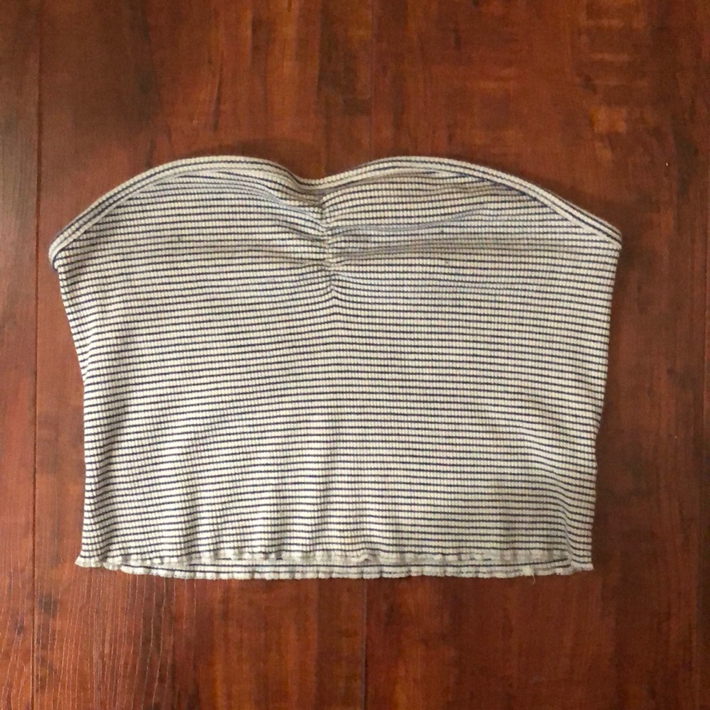 Black & White Cropped Tube Top